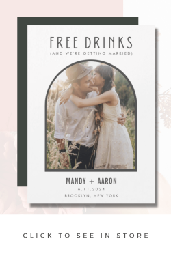 Funny Free Drinks Arch Photo Wedding Save The Date