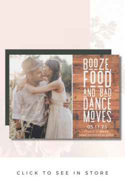 Save the Date | Country Booze Food Bad Dance MovesWedding Photo 