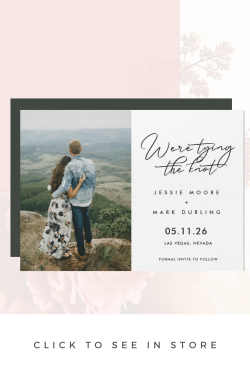 Tying the Knot Photo Save the Date Magnetic Card