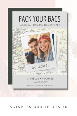 Italy Destination Wedding Magnetic Save the Dates