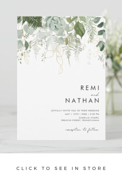 Greenery Wedding Invitation