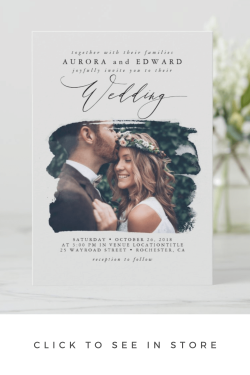 Modern Wedding Photo Invitation