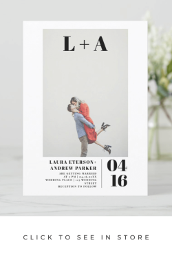 Modern Minimalist Photo Wedding invitation