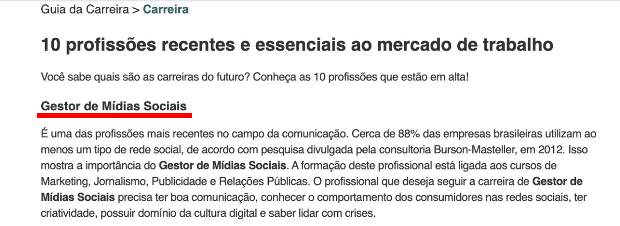 Reportagem do Guia da Carreira