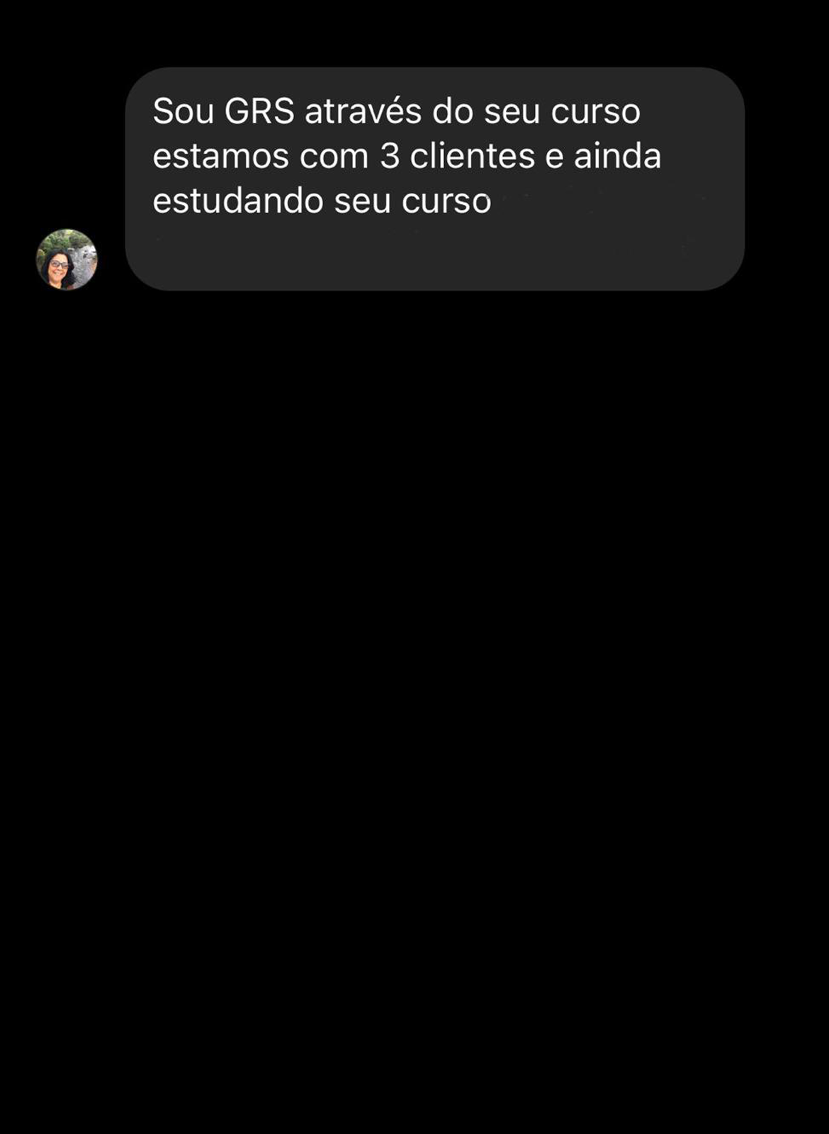 Depoimento de aluno