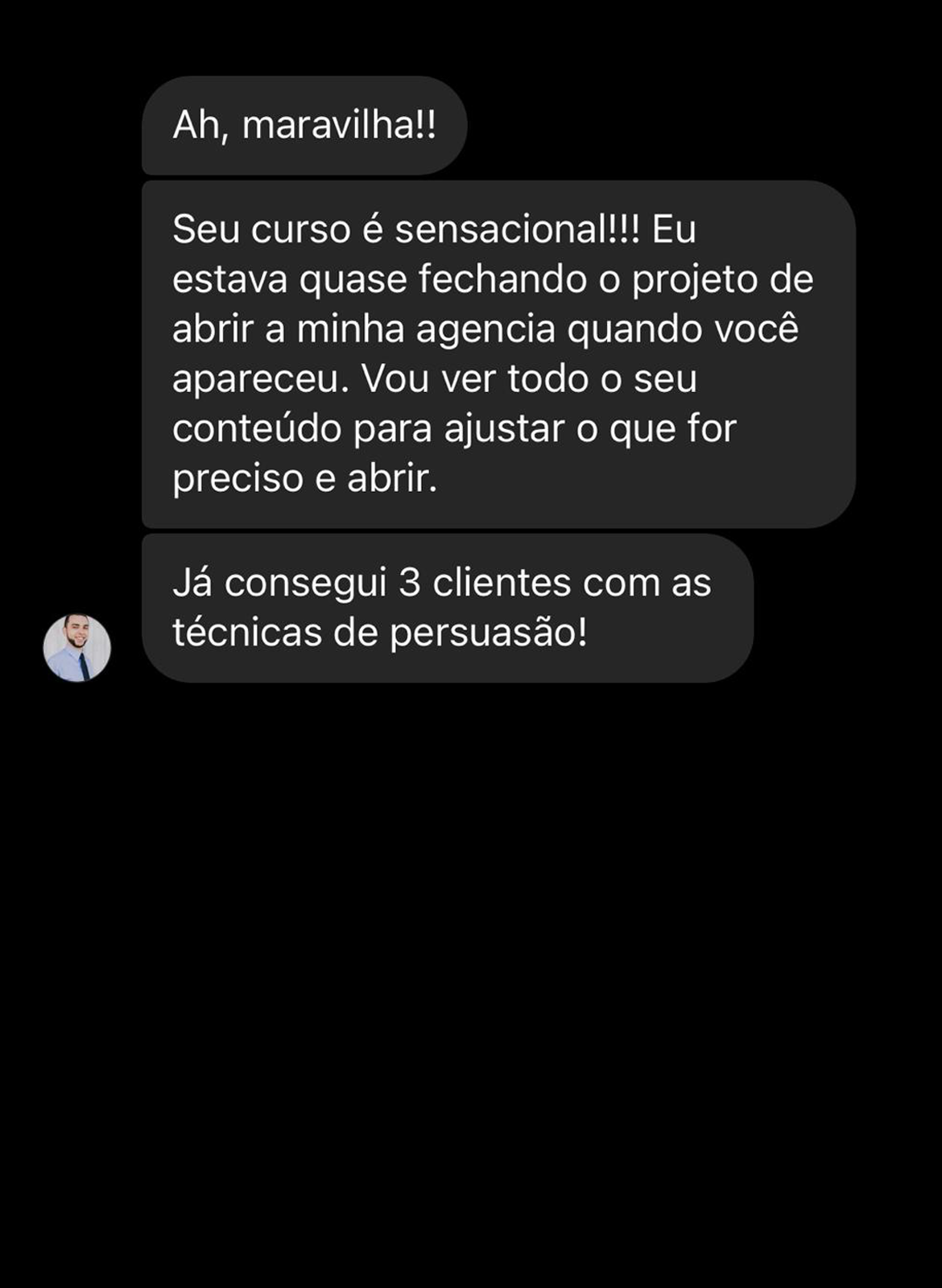 Depoimento de aluno