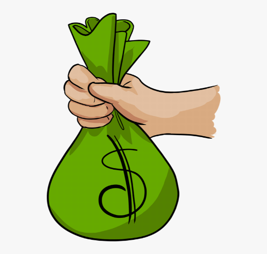 hand with money bag