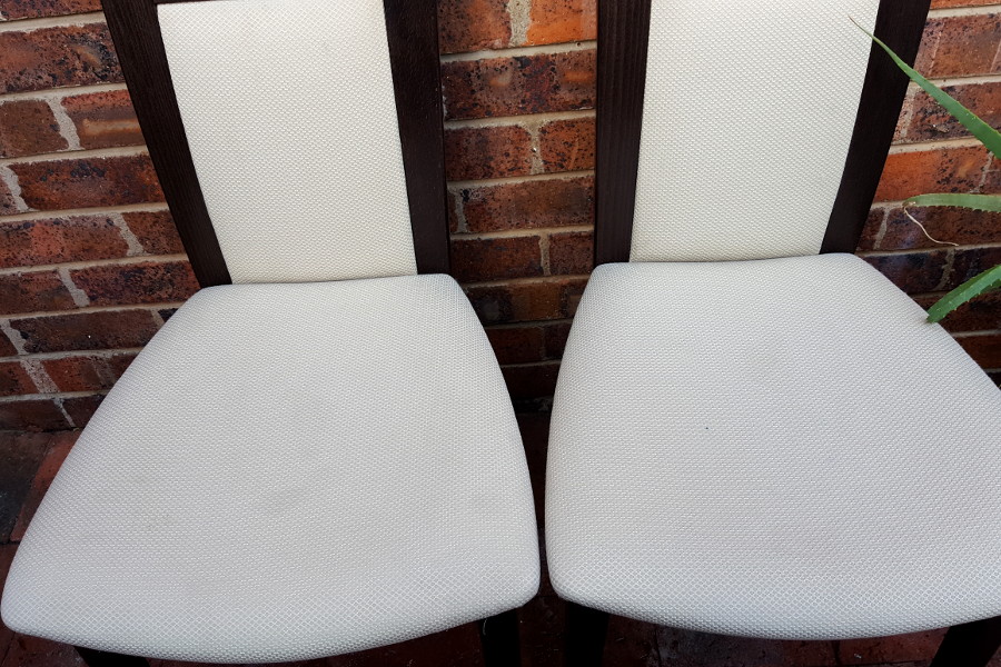 dining chairs after cleaning