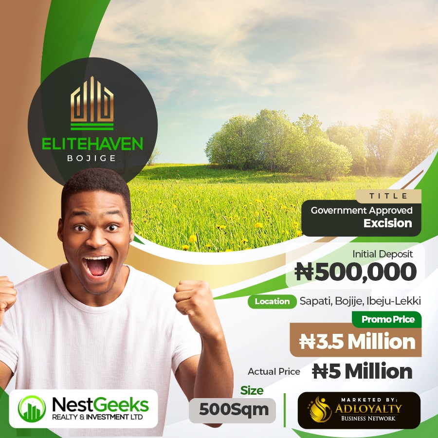ELITE HAVEN ESTATE BOGIJE, LAGOS STATE.