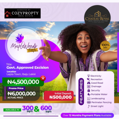 MAPLEWOODS FORTE, LEPIA TOWN IBEJU LEKKI, LAGOS