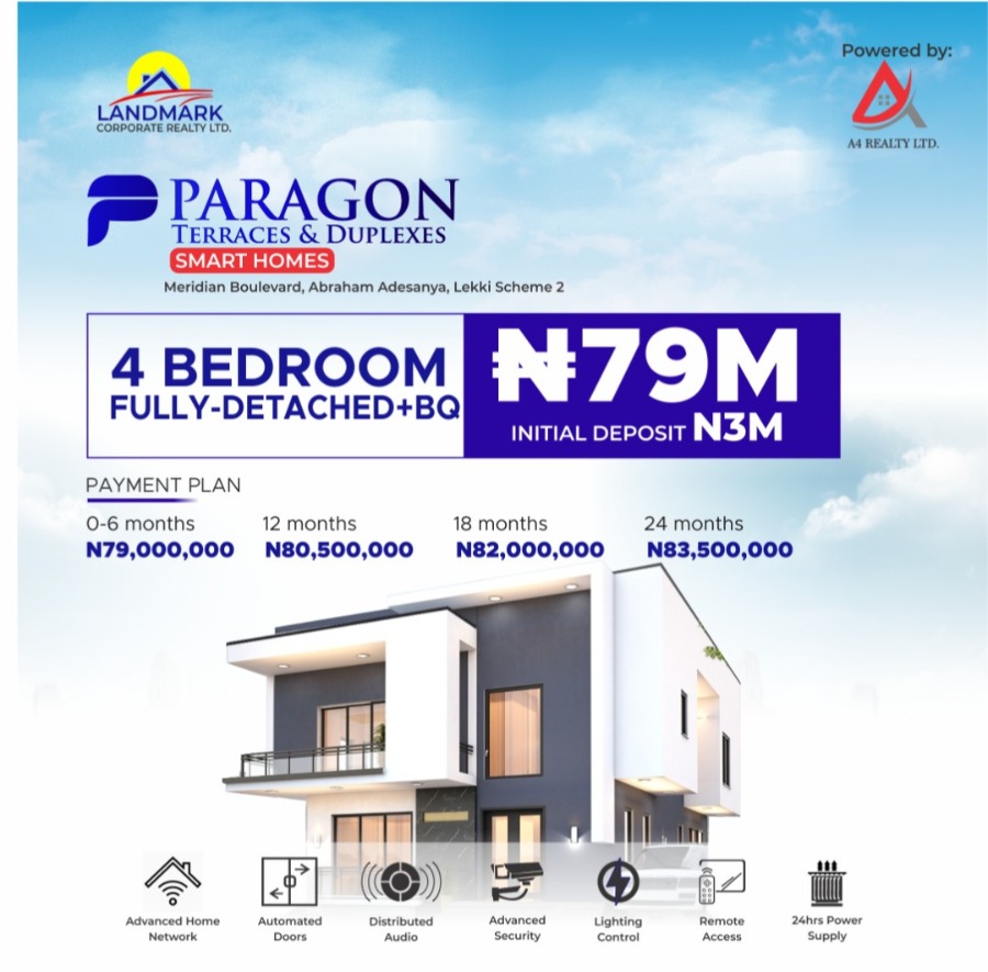 3 bedrooom Semi- Detached + BQ Paragon Terrace & Duplexes 
