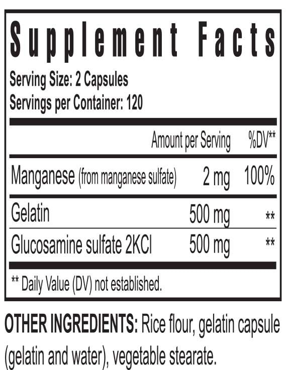 Gluco gel ingredients