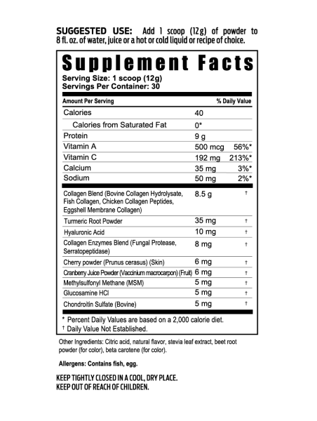 Collagen joint health ingredients