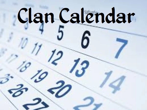 Clan Irwin Association shared calendar