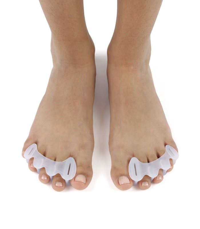 Accompanied by naturally-shaped footwear, Correct Toes encourage the foot to move, flex and bend. As muscles strengthen in the foot and lower leg, the foot is able to support itself. This eliminates the need for artificial arch support and orthotics.