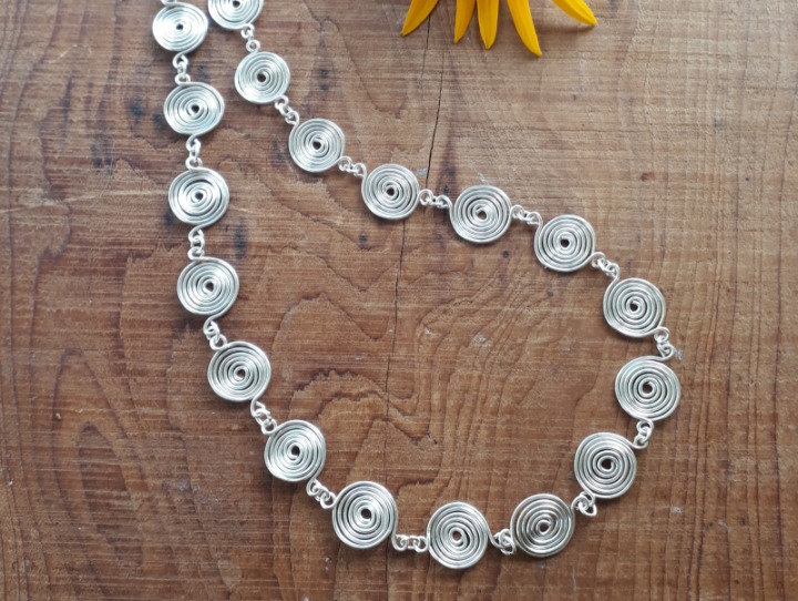 Closed Silver Spiral Necklaces